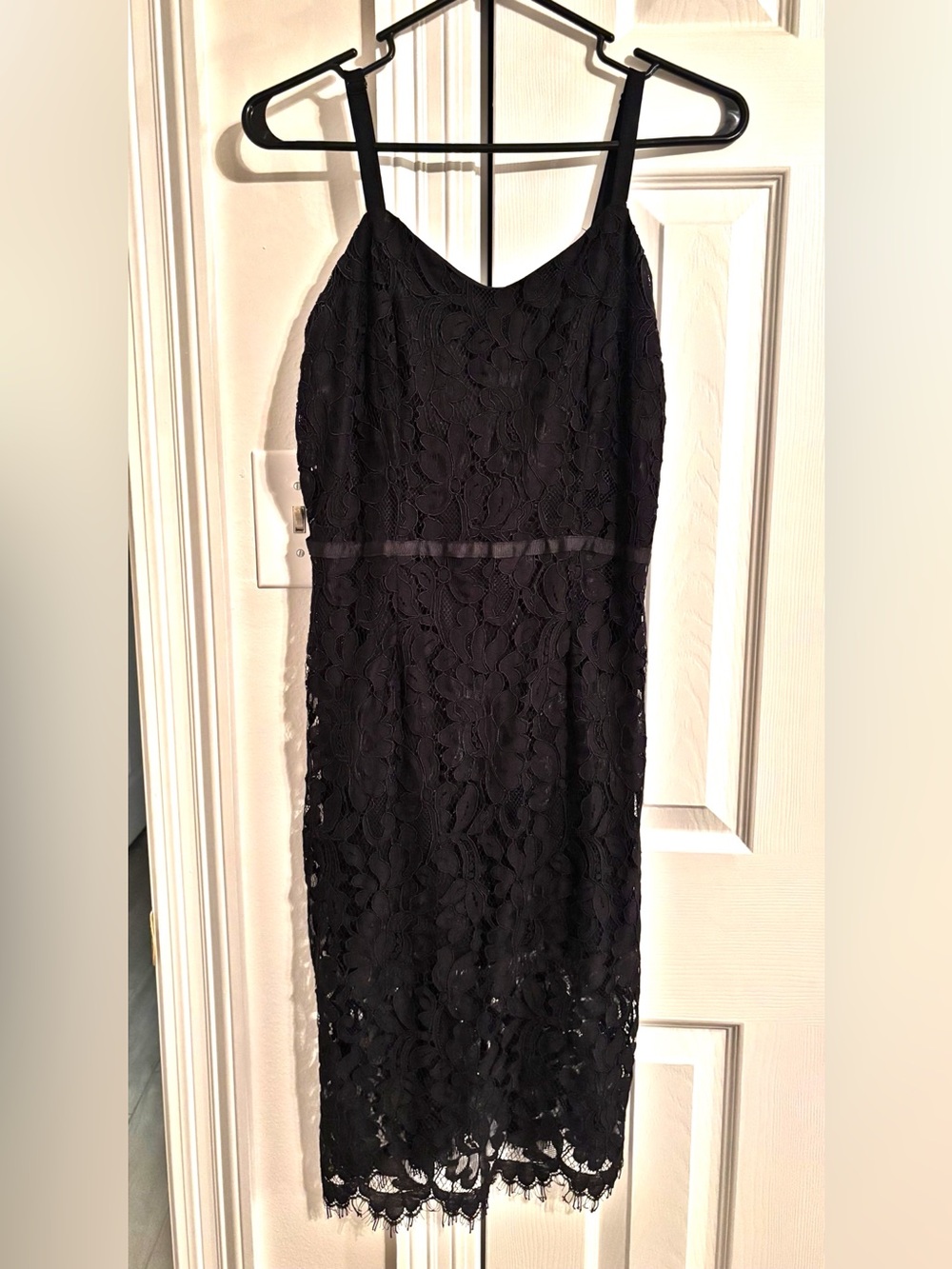 Black Lace Slip Dress, Small